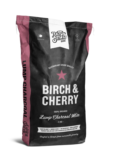 Premium Lump Charcoal, BIRCH/CHERRY, 5 kg - Holy Smoke BBQ