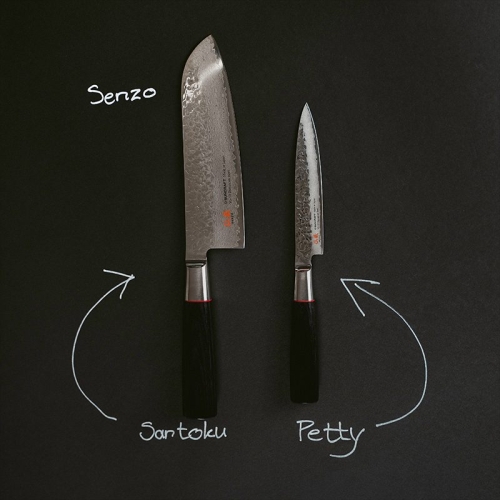 Knivsett Senzo, Santoku + smålig - petty