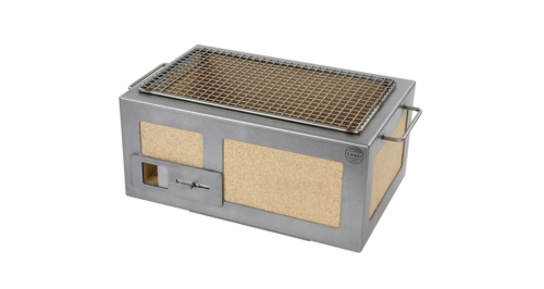 Bordgrill/Konro grill, 40x26cm med ramme i rustfritt stål - Kasai