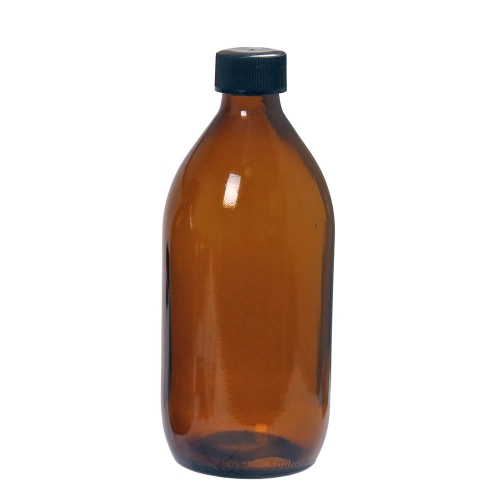 Brun glassflaske med skrukork, 500 ml
