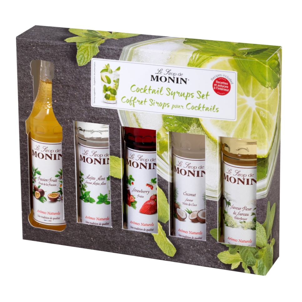 Monin Cocktail Set Syrup 5 x 5 cl i gruppen Bar og Vin / Barutstyr / Annet barutstyr hos The Kitchen Lab (1083-30785)