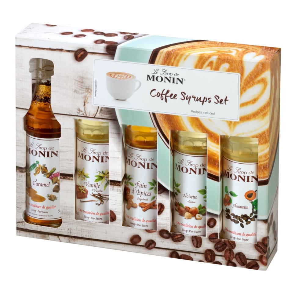 Monin Coffee Set Syrup 5 x 5 cl i gruppen Bar og Vin / Barutstyr / Annet barutstyr hos The Kitchen Lab (1083-30786)